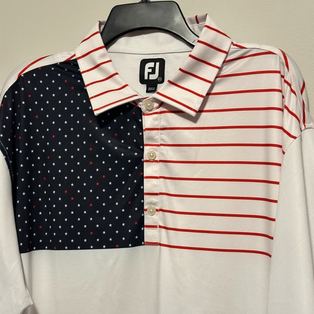FootJoy Flag USA Polo Shirt Mens XXL